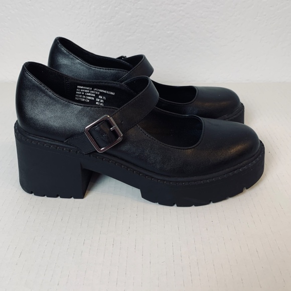 Madden NYC Black Mary Jane Shoe Size 7.5 Platform Chunky Whimsygoth Witchy - Picture 3 of 11